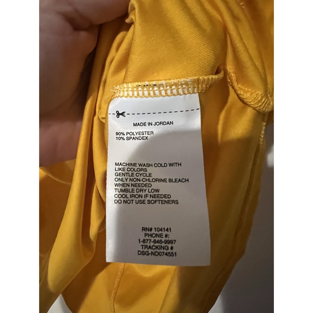 NWT DSG Girls Medium Movement Tee University Gold‎ Heather Short Sleeve Shirt - Picture 4 of 5
